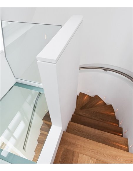 Plas recessed wall light - Faro - White plasterboard light, LED 3000K, 7.5 cm