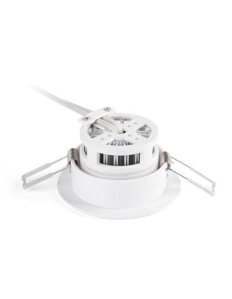 Koi recessed ceiling spotlight - Faro - Downlight white, LED 3000K, Ø 9 cm