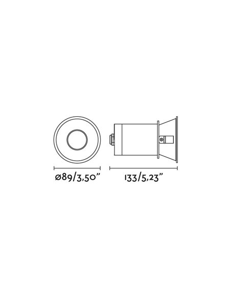 Outdoor recessed downlight Fresh - Faro - Downlight white, IP65, Ø 8.9 cm