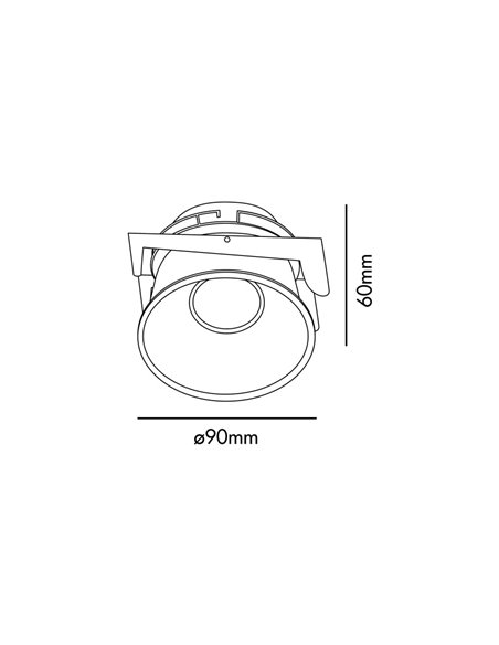 Recessed Downlight Fresh - Faro - Round lamp GU10, Ø 14.3 cm