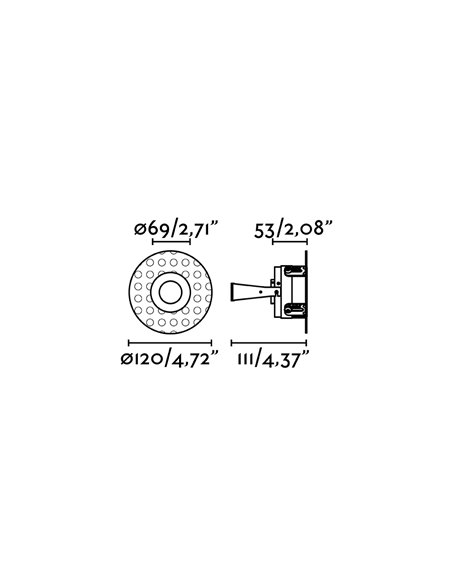 Fresh ceiling downlight - Faro - Frameless lamp, Ø 12 cm