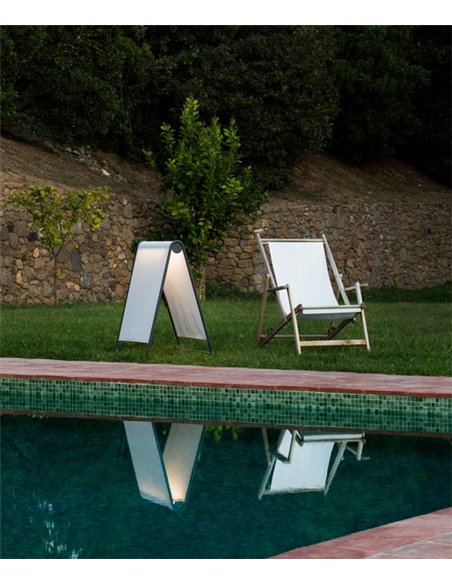 Cadaques outdoor floor lamp - Faro - Textile lampshade, LED 2700K, 81 cm