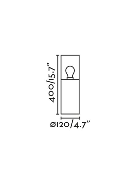 Kila outdoor beacon light - Faro - IP65 lamp, 40-70 cm