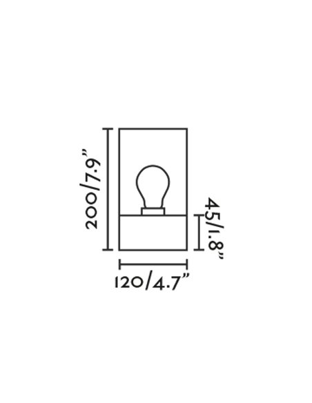 Kila outdoor ceiling light - Faro - Transparent glass, IP65, 20 cm