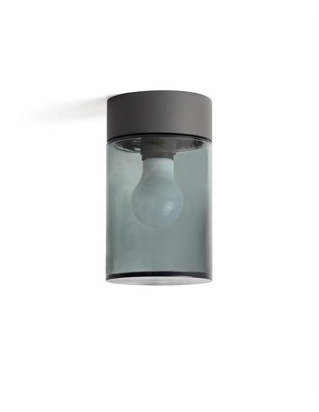 Kila outdoor ceiling light - Faro - Transparent glass, IP65, 20 cm