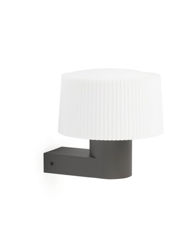 Muffin outdoor wall light - Faro - Aluminium Dark grey, E27