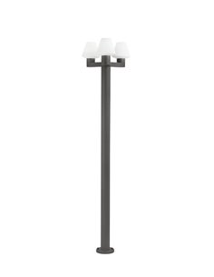 Mistu outdoor street lamp - Faro - Lamp 3 lights, dark grey, 215 cm