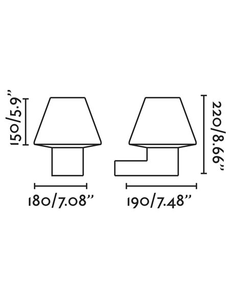 Mistu outdoor wall light - Faro - Dark grey lamp, IP44