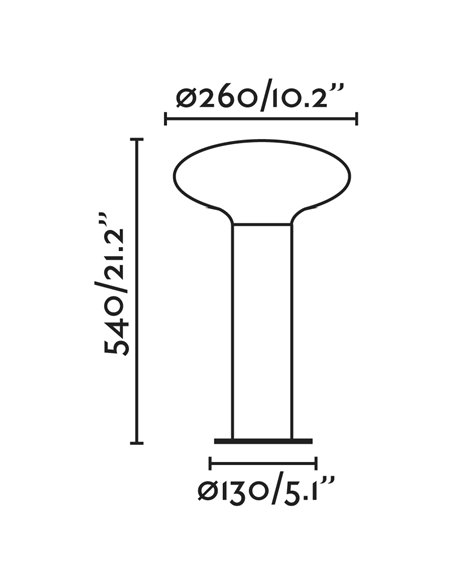 Blubs outdoor beacon - Faro - Aluminium Dark grey, 54 cm