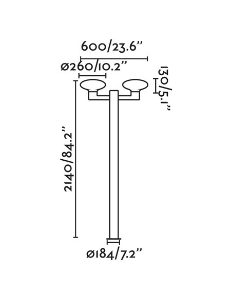 Blubs outdoor wall light - Faro - Aluminium Dark grey, IP44