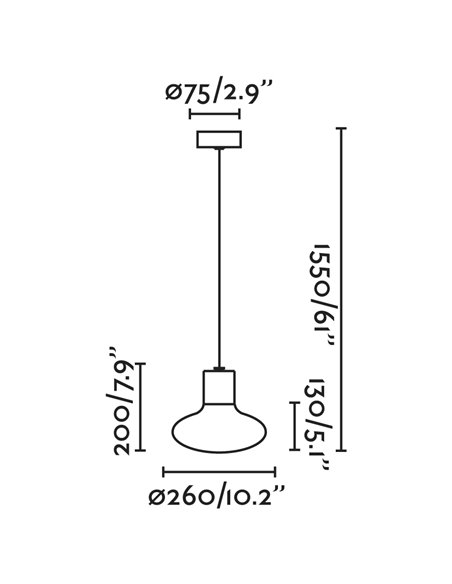 Outdoor ceiling pendant Blubs - Faro - Aluminium Dark grey, IP44