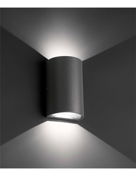 Lace outdoor wall light - Faro - Dark grey, IP54, LED 4000K