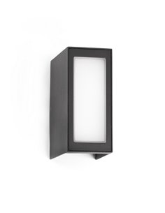 Log outdoor wall light - Faro - Aluminium grey, IP54, LED 3000K 2