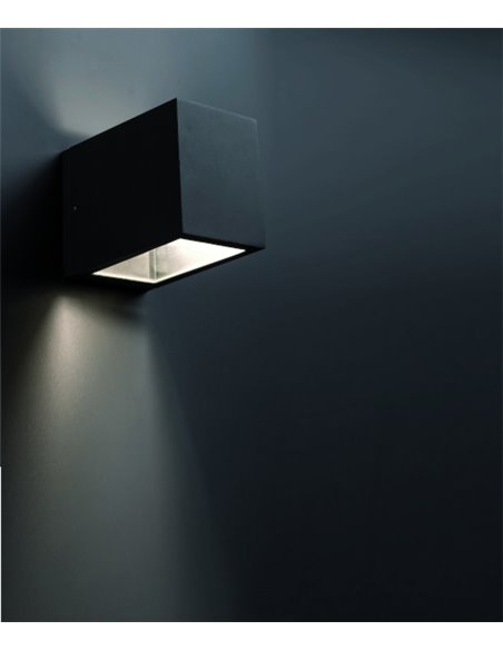 Lacre outdoor wall light - Faro - Grey aluminium, IP54