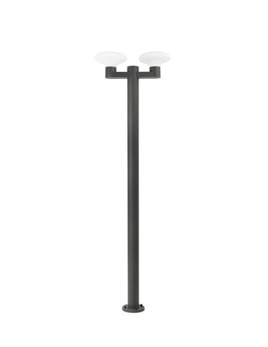 Blubs outdoor wall light - Faro - Aluminium Dark grey, IP44