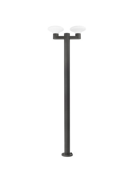 Blubs outdoor wall light - Faro - Aluminium Dark grey, IP44