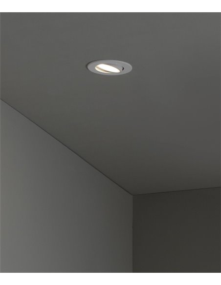 Koi recessed ceiling spotlight - Faro - Downlight white, LED 3000K, Ø 9 cm