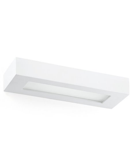 Olaf wall light - Faro - White plaster lamp, 36 cm