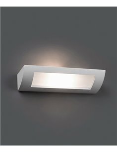 Chera wall light - Faro - White plaster lamp, G9, 40 cm