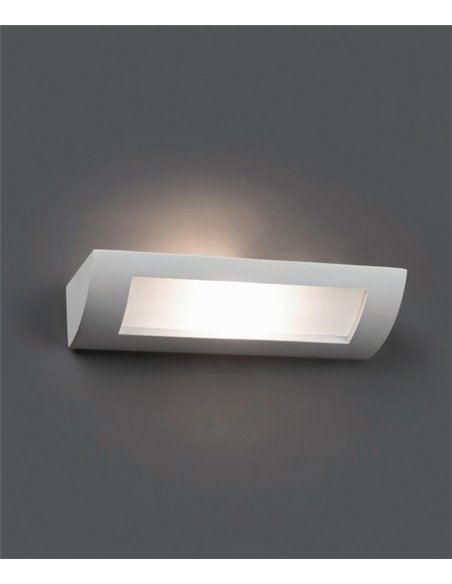 Chera wall light - Faro - White plaster lamp, G9, 40 cm