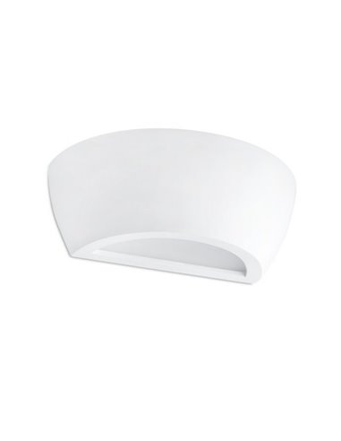 Chera wall light - Faro - White plaster lamp, 24.5 cm