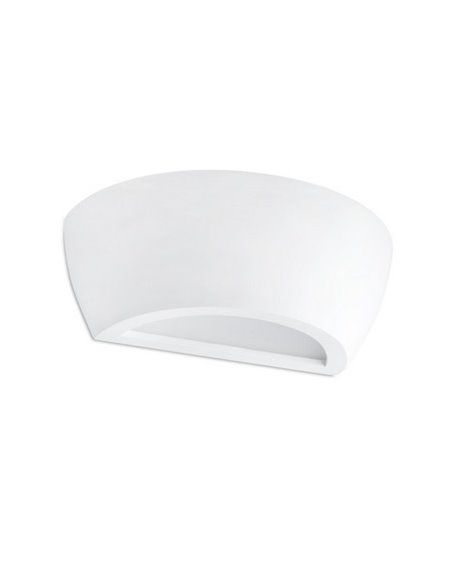 Chera wall light - Faro - White plaster lamp, 24.5 cm