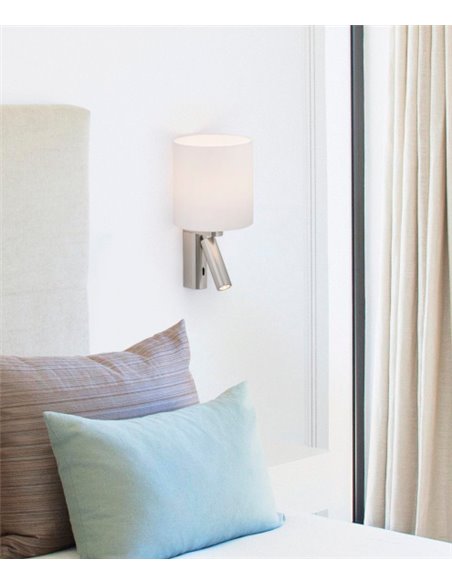 Rob wall light - Faro - With LED reader, PMMA shade