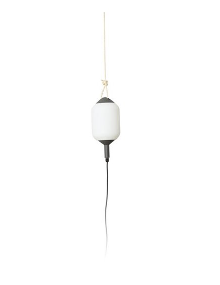 Saigon outdoor portable light and pendant light - Faro - Dark grey+white