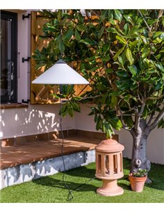 Saigon portable light and outdoor pendant light - Faro - PEMD lampshade white, 55 cm
