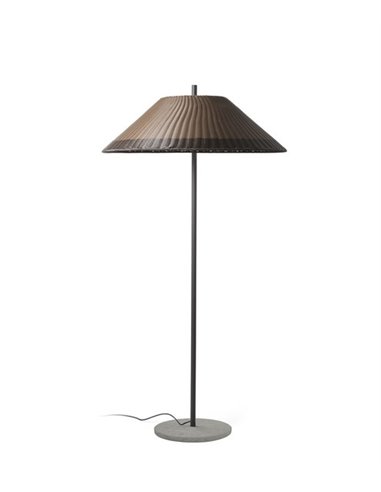 Saigon outdoor floor lamp - Faro - Wicker+Cement, IP65, 200 cm