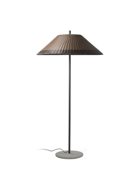 Saigon outdoor floor lamp - Faro - Wicker+Cement, IP65, 200 cm