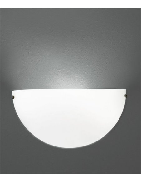 Dina opal/chrome wall light - ACB - Double layer glass, 25 cm