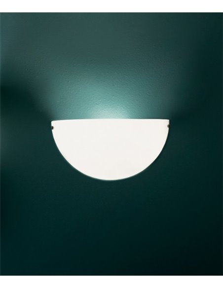 Dina opal/chrome wall light - ACB - Double layer glass, 25 cm