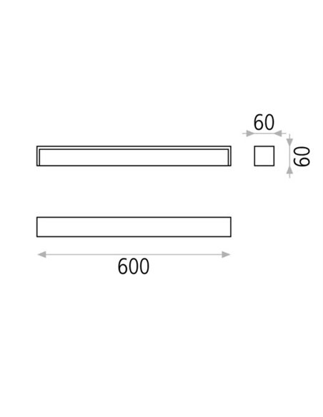 Tavi wall light - ACB - Bathroom mirror light, LED 3000K, 60 cm