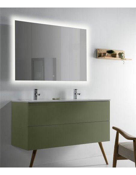 Estela illuminated bathroom mirror - ACB - Touch-sensitive mirror, LED 3000K, 80-110 cm