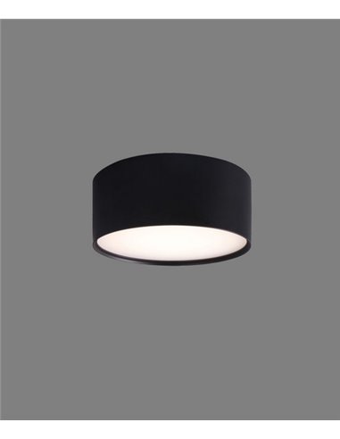 Linus round ceiling light - ACB - Aluminium black-white, Ø 9-14 cm