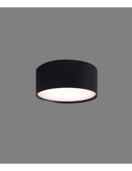 Linus round ceiling light - ACB - Aluminium black-white, Ø 9-14 cm