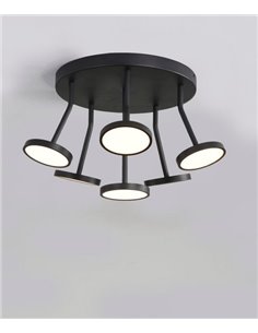 Corvus ceiling light - ACB - Ceiling light 6 lights, black, LED 3000K  2