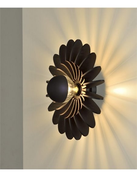 Rosa del Desierto wall light - ACB - Black wood lamp
