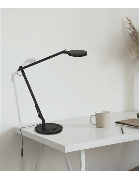 Luxa black desk lamp - ACB - Black lamp, Touch button, 3 intensities