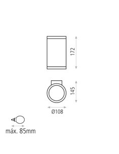 Black wall light Nori - ACB - Anthracite outdoor light