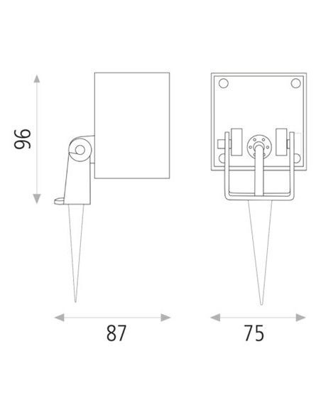 Apus outdoor floodlight - ACB - Anthracite lamp, IP65, LED 3000K