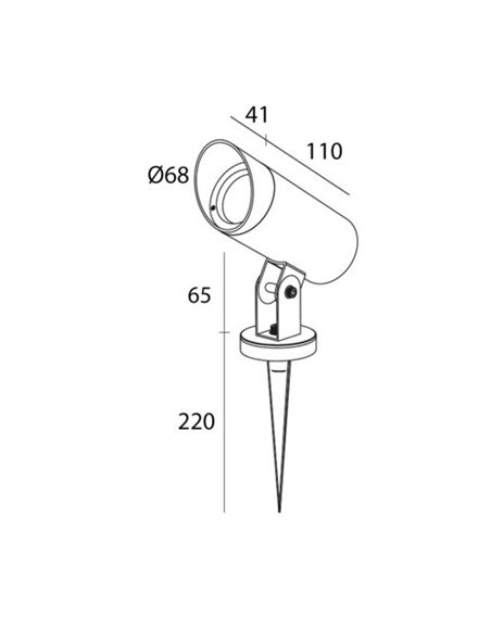 Seiren outdoor floodlight - ACB - Outdoor floodlight anthracite, IP65