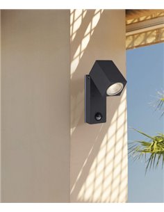 Cala outdoor wall light - ACB Wall light grey, Motion sensor