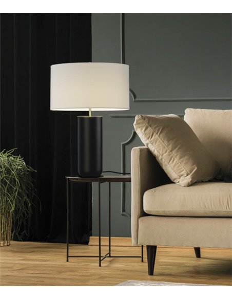 Lindana table lamp - ACB - Metal lamp, Black-White