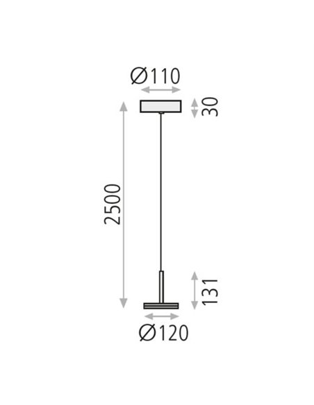 Corvus pendant light - ACB - Black lamp, LED 3000K