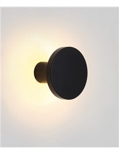 Corvus wall light - ACB - Black round lamp Ø 12 cm, LED 3000K 2