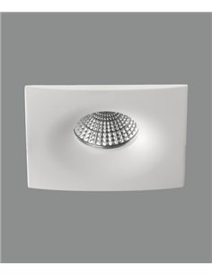 Doro recessed spotlight - ACB - Square downlight, Aluminium black/white, 1xGU10