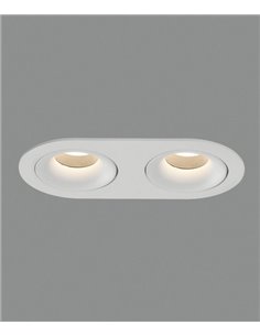 Musca recessed light - ACB - White aluminium, 2xGU10 2