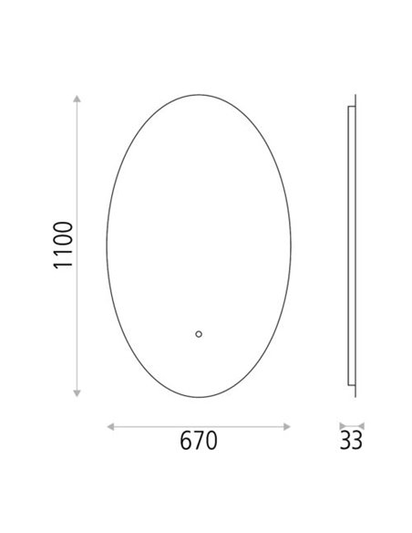 Adriana Illuminated Bathroom Mirror - ACB - Touch-sensitive mirror, LED 3000K